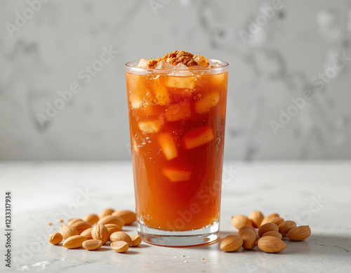 Chilled kumquat tea with ice