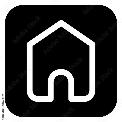 icon Main Screen in black color and glyph style