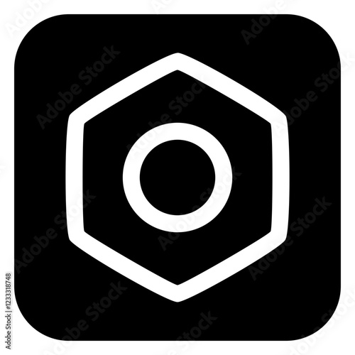 icon Setting in black color and glyph style