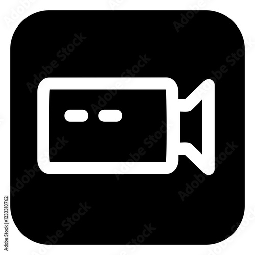 icon VIDIO Recorder in black color and glyph style