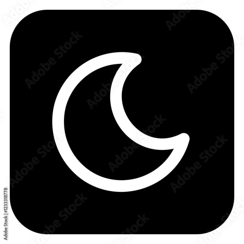 icon Don't Disturb in black color and glyph style