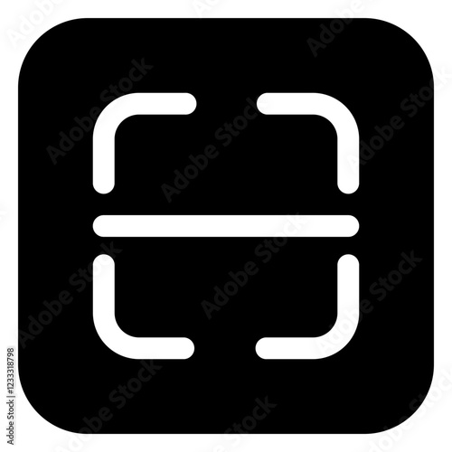icon Scanner in black color and glyph style	