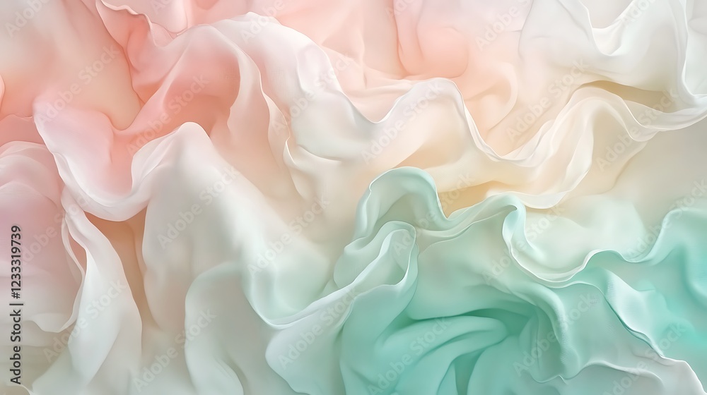Obraz premium Pastel Draped Fabric Soft Texture Background
