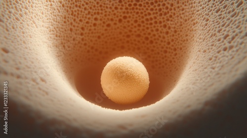 Abstract Cellular Microcosm: A Single Cell Nestled Within a Textured Cavity