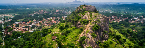 Bird's Eye View of Olumo Rock- A Testimony to Ogun State's Majestic Landscape and Cultural Heritage photo