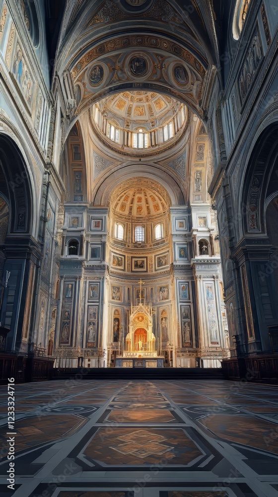 Obraz premium Ornate Cathedral Interior