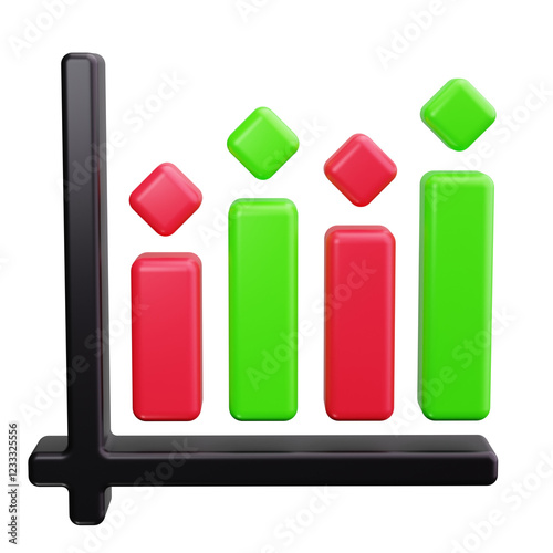 histogram 3d render icons