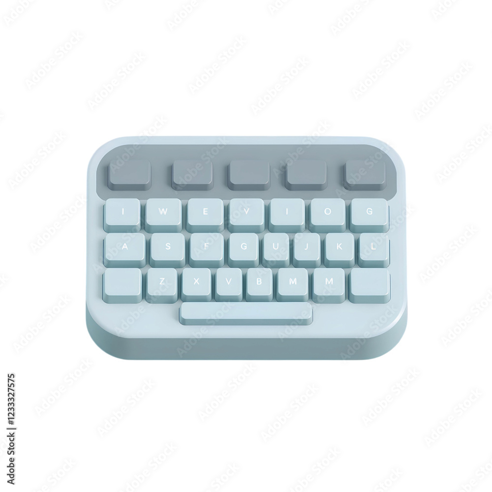 light gray keyboard with simple keys high quality png isolated on transparent background light gray keyboard with simple keys high quality png isolated on transparent background