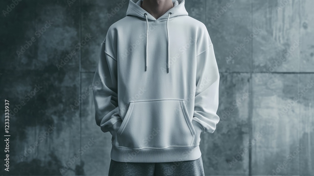 Light grey hoodie mockup 3D rendering A realistic template for displaying hoodie designs perfect for branding or advertising Light grey hoodie mockup 3D rendering A realistic template for displaying hoodie designs perfect for branding or advertising
