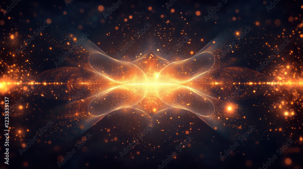 Obraz premium Cosmic energy burst, glowing nebula, space, background, abstract design