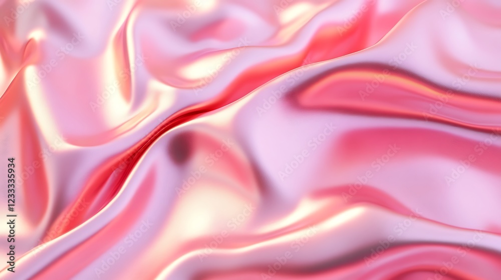 Obraz premium Abstract Draped Pink Satin Fabric Texture