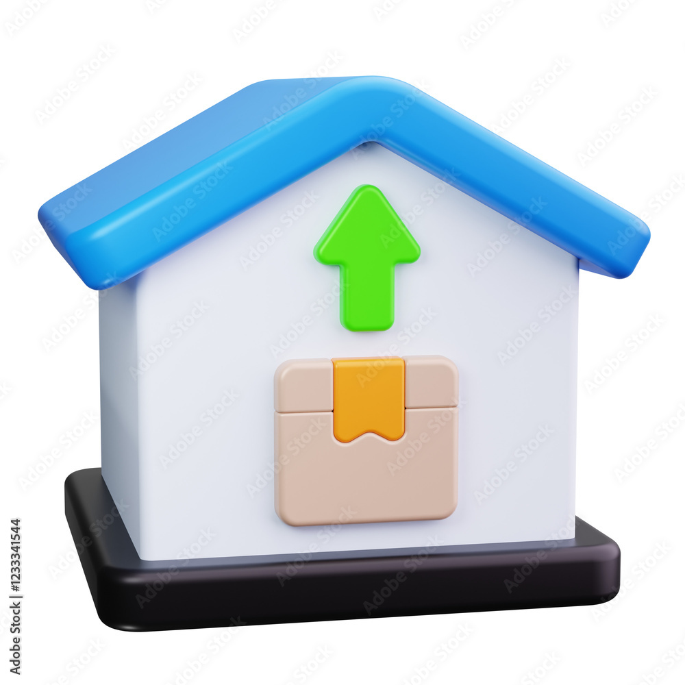 Fototapeta premium Home delivery 3d render icons