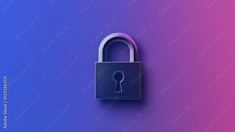 A sleek padlock on a gradient background representing security and privacy themes A sleek padlock on a gradient background representing security and privacy themes