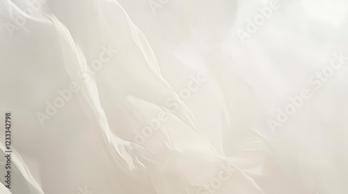 Draped Off White Fabric Softly Flows