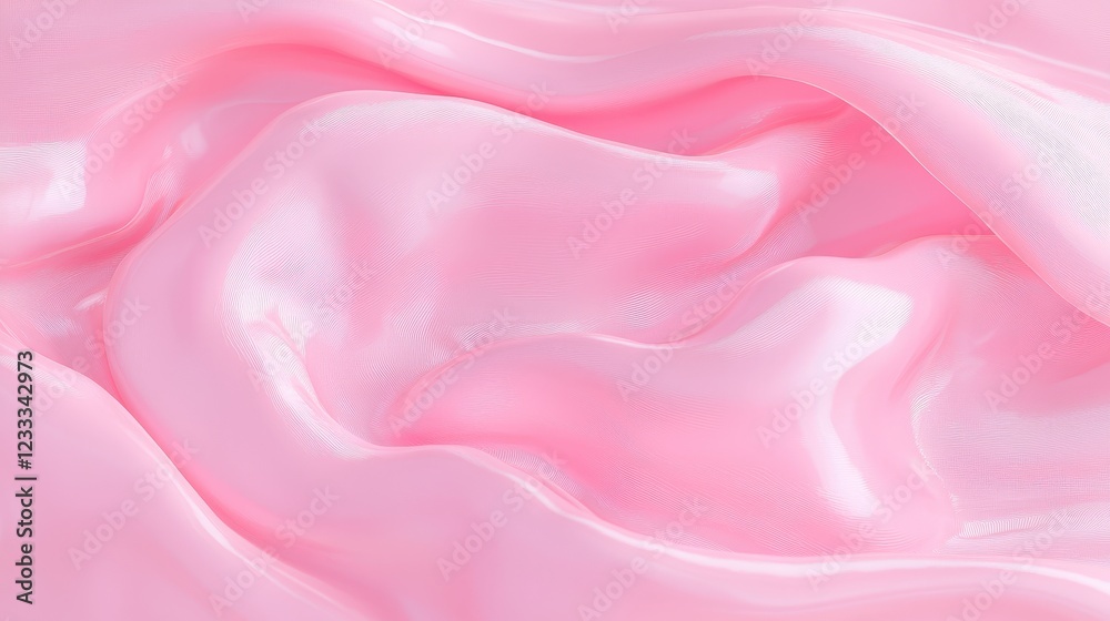Obraz premium Soft Pink Satin Fabric Draped Texture for Elegant Background Design