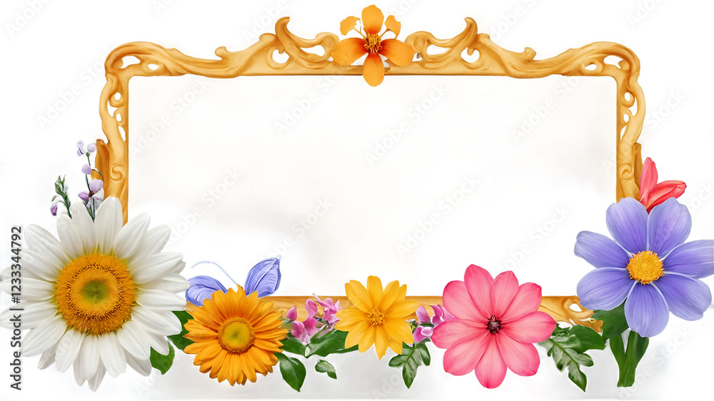 Fototapeta premium frame of flowers