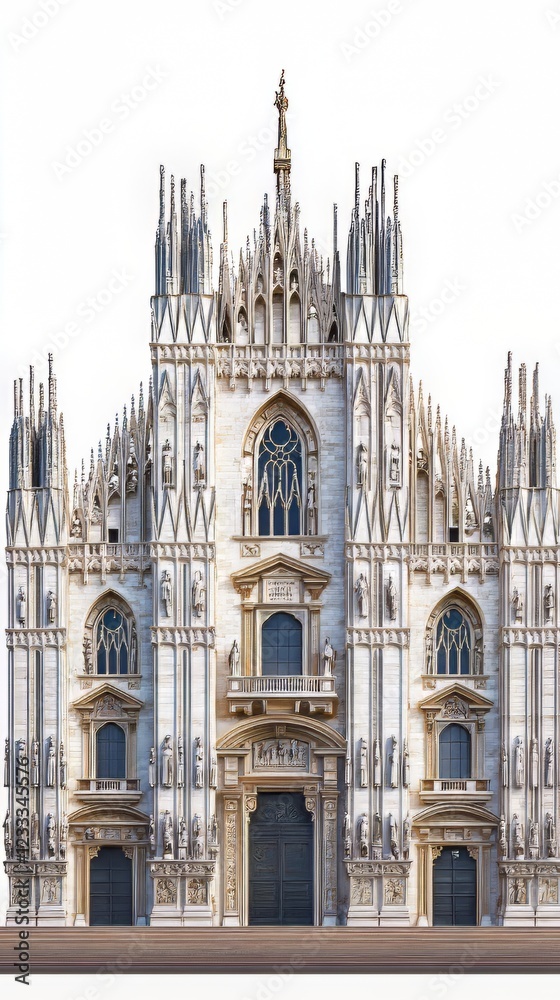 Fototapeta premium Ornate facade of a grand cathedral