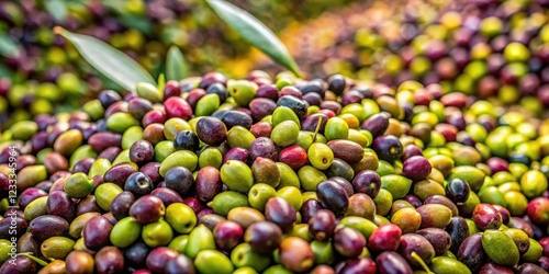 Fresh olives collected and ready for pressing into olive oil , olives, fresh, collection, processing, press, harvest