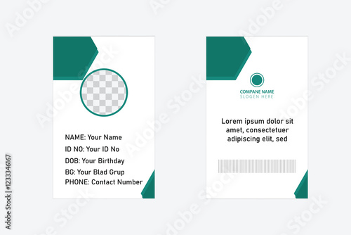 Modern ID card templet design creative corporate business identity card for employ