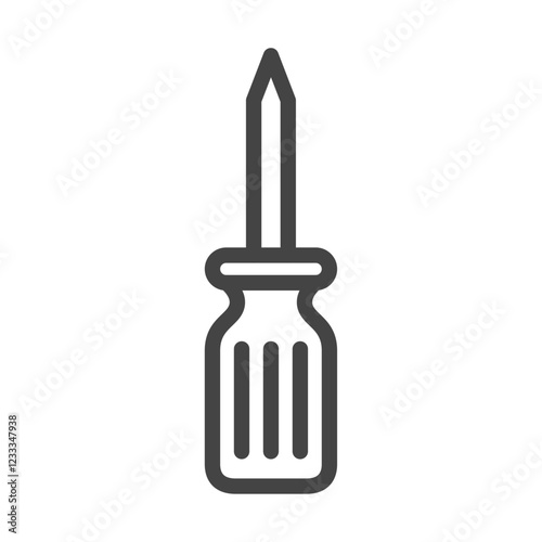 線画工具類関連の単品アイコン　ドライバー