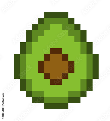pixel avocado 8bit icon