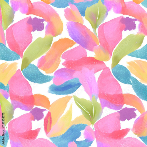 Colorful wallpaper abstract and floral design