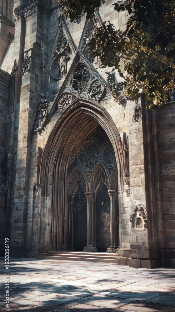 Fototapeta premium Ornate Gothic cathedral entrance