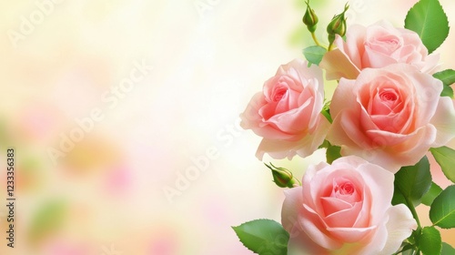 Beautiful rose flower for Valentine’s Day greeting card design.