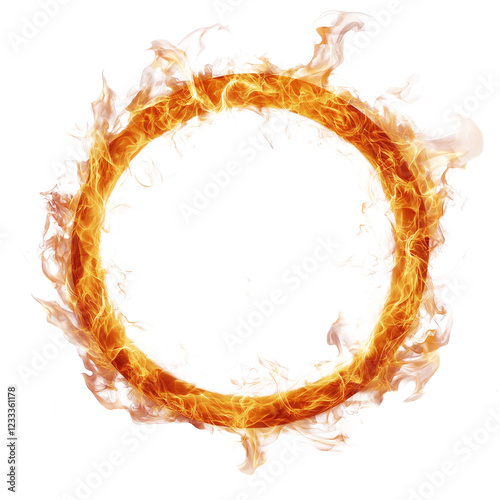 Intense Fire Circle with Burning Edges 