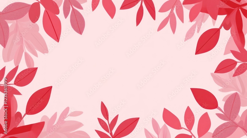 Fototapeta premium Pink Background Banner Valentine's Illustrations