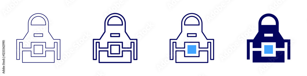 Apron cooking icon in 4 different styles. Thin Line, Line, Bold, and Bold Line. Duotone style. Editable stroke Apron cooking icon in 4 different styles. Thin Line, Line, Bold, and Bold Line. Duotone style. Editable stroke