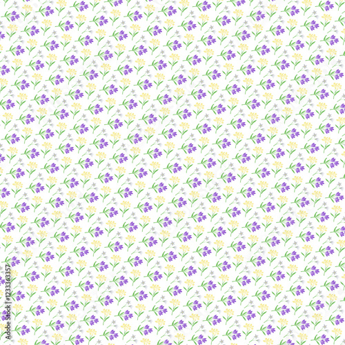 minimalist colorful floral pattern background