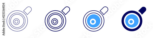 Cooking egg icon in 4 different styles. Thin Line, Line, Bold, and Bold Line. Duotone style. Editable stroke