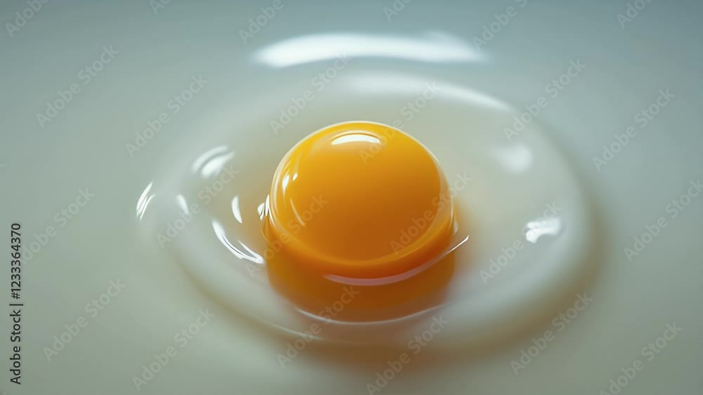 Close-up shot of an egg yolk nestled in its white.  Macro photography highlights texture and color.