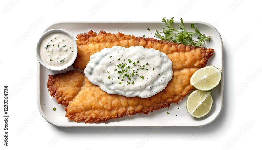 Crispy Fried Fish with Creamy Sauce Recipe Crispy Fried Fish with Creamy Sauce Recipe