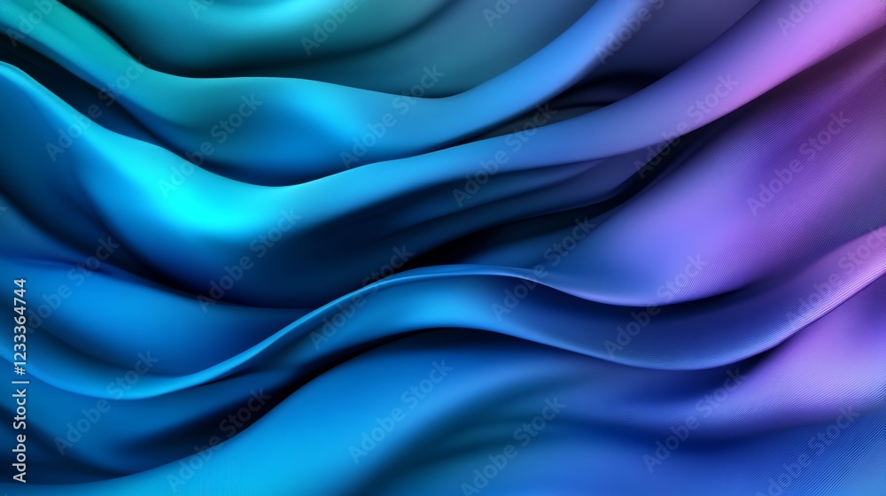 Obraz premium Abstract Blue and Purple Draped Fabric Texture