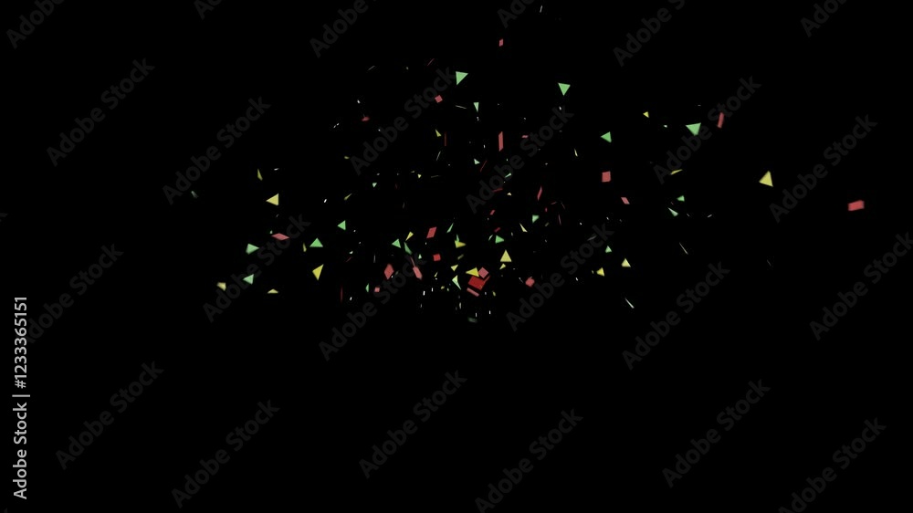 Confetti Explosion, party particles, celebration event. Confetti Party Popper Explosion confetti particles explosion. celebration elegant Stylish Burst. Alpha Channel Video