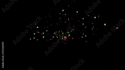 Confetti Explosion, party particles, celebration event. Confetti Party Popper Explosion confetti particles explosion. celebration elegant Stylish Burst. Alpha Channel Video