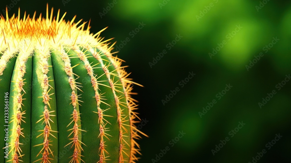 Golden Barrel Cactus Close-Up: A Desert Jewel Golden Barrel Cactus Close-Up: A Desert Jewel