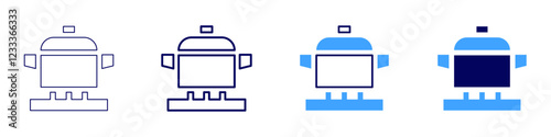Fondue pot icon in 4 different styles. Thin Line, Line, Bold, and Bold Line. Duotone style. Editable stroke