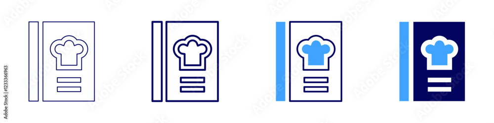 Kitchen book icon in 4 different styles. Thin Line, Line, Bold, and Bold Line. Duotone style. Editable stroke Kitchen book icon in 4 different styles. Thin Line, Line, Bold, and Bold Line. Duotone style. Editable stroke