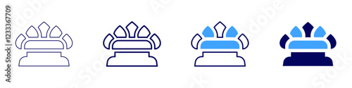 Natural gas icon in 4 different styles. Thin Line, Line, Bold, and Bold Line. Duotone style. Editable stroke