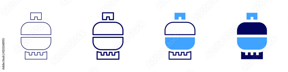 Small gas icon in 4 different styles. Thin Line, Line, Bold, and Bold Line. Duotone style. Editable stroke Small gas icon in 4 different styles. Thin Line, Line, Bold, and Bold Line. Duotone style. Editable stroke