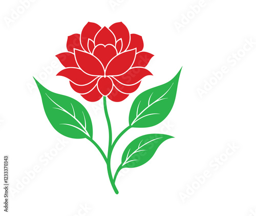 red rose isolated on white