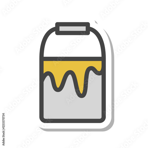 ステッカー工具類関連の単品アイコン　ペンキ