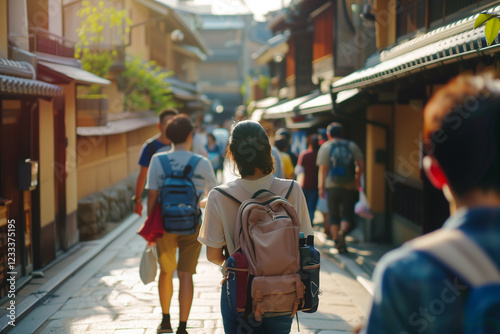 日本の京都を観光する訪日外国人 photo