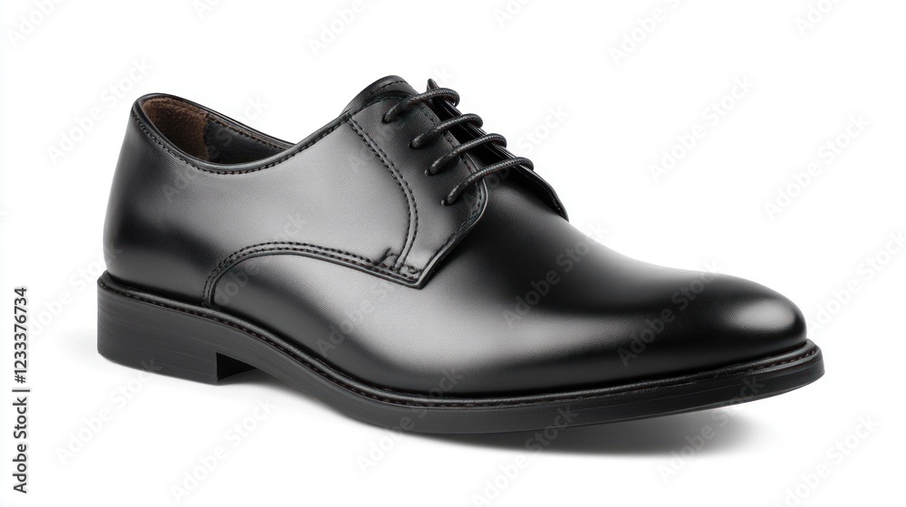 Classic black leather oxford shoe, formal footwear. Classic black leather oxford shoe, formal footwear.