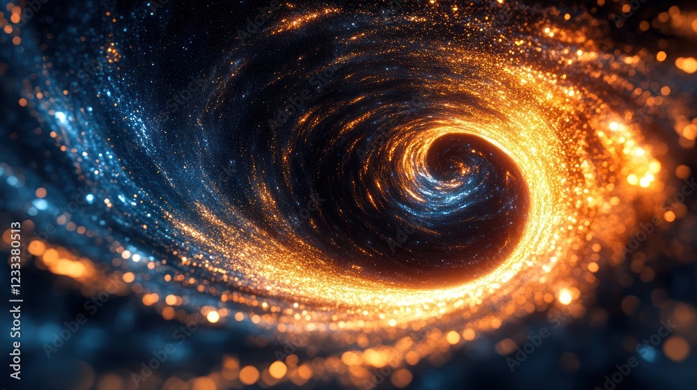 Fototapeta premium Cosmic swirl galaxy vortex abstract background design