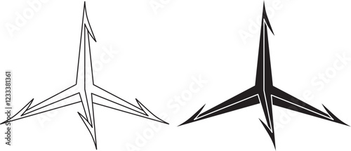 caltrop also known as caltrap, galtrop, cheval trap, galthrap,galtrap, calthrop, jackrock icon set photo