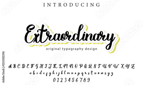 Extraordinary Font Stylish brush painted an uppercase vector letters, alphabet, typeface